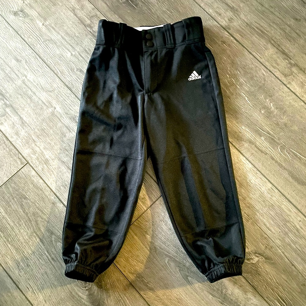 Black adidas youth boys baseball pants, size XS